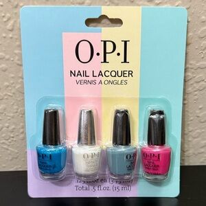 O.P.I 4pk Mini Nail Lacquer Set, NEW
